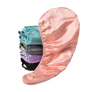 Absorbent Quick drying Satin Women’s Dry Hair Wrap Towel Double Layer Curly Hair Drying Turban Towels