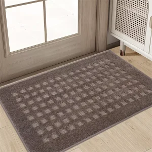 Absorbent Tufted Loop Pile PET Friendly Door Mat Indoor Non Slip Washable Floor Rugs for Muddy Paws