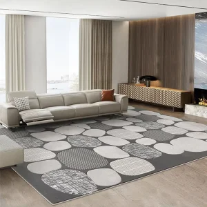 Abstract Machine Made Waterproof Rug Non Slip Floor Carpet for Living Room Bedroom Home Decor Mat