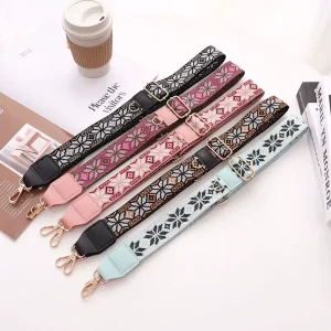 Accessories Ethnic Style Printed Wide Bag Strap Dual use Shoulder Strap Adjustable Bag Strap