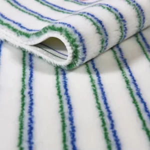 Acrylic White Blue Green Double Stripe Roller Brush Cloth Custom Woven Brush Fabric