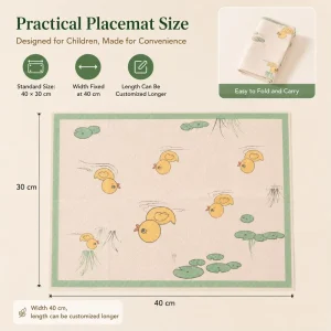Adhesive Disposable Placemat for Child 40cm Wide Custom Length BPA Free Waterproof Table Mat for Travel Dining