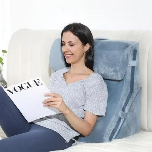 Adjustable 3 Piece Orthopedic Headboard Set Memory Foam Hotel Use Acid Reflux Relief Triangle Pillow Reading Bed Rest Anti Dust