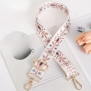 Adjustable 3.8cm Wide Soft Woven Fabric Bag Straps Custom Polyester Crossbody Shoulder Lanyards For Christmas Gifts
