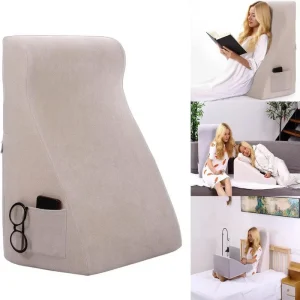 Adjustable Bed Reading Pillow with Removable Cover Multi Functional Wedge Pillow for Post Surgery Office & Relaxation