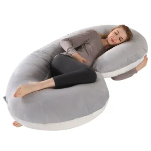 Adjustable Contoured Maternity Pillow with Customizable Soft Cover Chape Price Body Support for Comfortable Pregnancy