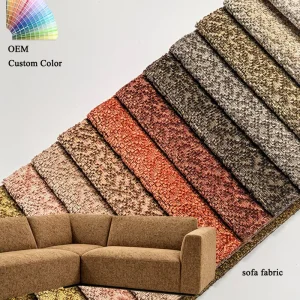 Adjustable GSM Knitted Waterproof Sofa Fabric Home Textile Customizable Chenille Furniture Manufacturing Flexible Width