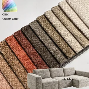 Adjustable GSM Sofa Fabric Home Decoration Fabric Custom Specification Chenille for Furniture Manufacturing with Flexible Width