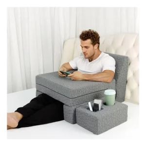 Adjustable Memory Foam Crocheting and Sitting in Bed Floor Sofa Reading Pillow for Laptop and Bedtime Reading