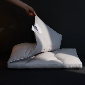 Adjustable Neck Solid Oblong Bed Sleeping Pillow Cotton for Fabric Luxury Custom Goose Down