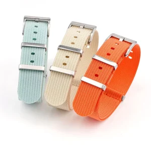 Adjustable One Piece Woven Nylon Fabric Watch Strap Seat Belt 18mm 20mm 22mm 24mm Universal Nylon Webbing Watch Bands