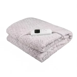 Adjustable Size Waterproof Faux Fur Sherpa Electric Heated Throw Blanket Remote Control Customizable Color Bedroom Use 220-240V