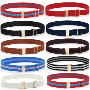 Adjustable Stretch Elastic Canvas Fabric Belt Custom Kids Children Gilr Boys Belt