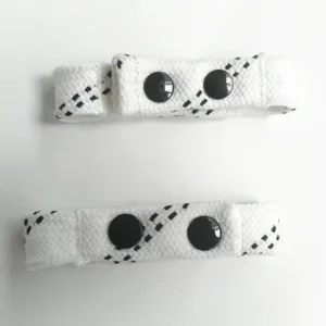 Adjustable White Cotton Hockey Lace Bracelet with Soft Skin Affinity
