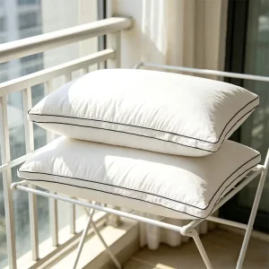Adult Bed Pillow Hypoallergenic 100% Cotton Soft Support for Side Sleeper Compressed