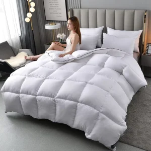 Adult Children Teenager Goose Down Winter Warm Comforters Double Sided Duvet King Queen Oversized Complete Duvet Sets