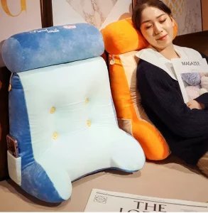 Adult Ergonomic Adjustable Reading Pillow Neck Support Multifunctional Backrest Cushion for Bed Sofa Reclining Knitted Body