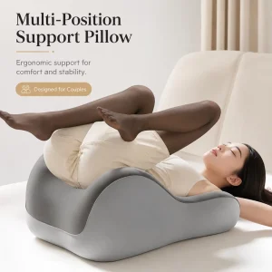 Adult Memory Foam Back Support Pillow for Nursing & Body Support Couples Wedge Design Removable Washable Knitted Hotel Bed Mat