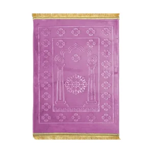 Adult Prayer Mat With Backrest 80x120cm Anti slip Raschel Muslin Prayer Mat