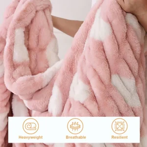 Adult Throw Blanket Customized Solid Color Faux Fur Full Size Throw Blanket for Couch Sofa