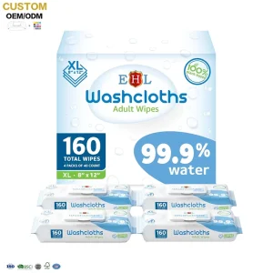 Adult Wet Wipes Vitamin E Thick Washcloth Bath Body Wipes Extra Large Wipe for Adult