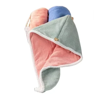 Adults’ Hair Care Sanitary Double Thick Dry Hair Cap Hair-Drying Towel for Shower Use