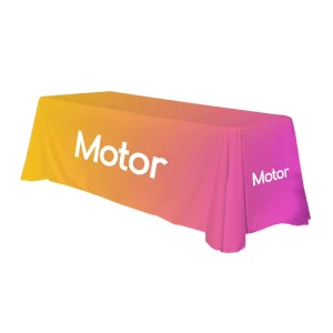Advertising Outdoor Stretch Table Cover Double Sided Printed Polyester Waterproof Disposable All Sizes for Event Party