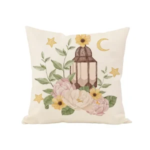 Aesthetic Boho Moon Star Printed Throw Pillow Case 45x45cm Polyester Cushion Cover for Living Room Seat Cushions