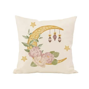 Aesthetic Boho Moon Star Printed Throw Pillow Case 45x45cm Polyester Cushion Cover for Living Room Seat Cushions