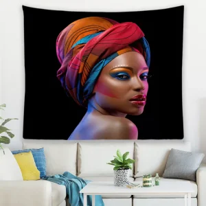 African Black Women’s Custom Printed Tapestry Throw Blanket