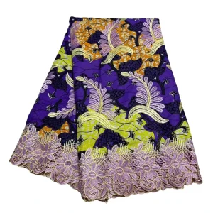 African Cotton Voile Lace for Lace Woven Mesh Fabric Embroidery for Girls Party Wedding Dress