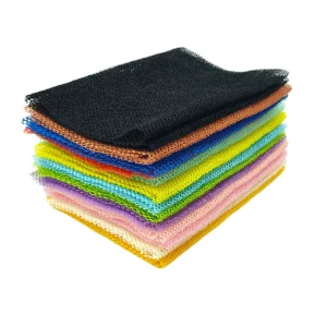 African Mesh Net Custom Exfoliating Back Bath Sponge Loofah Body Scrubber Belt Daily Use Shower Washcloth for Dead Skin Removal