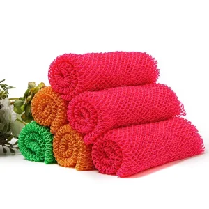 African Net Sponge Long Nylon Body Towel for Smoother Skin Ghana Belt Scrubbing Washcloth Rag Daily Use Bath Bagged