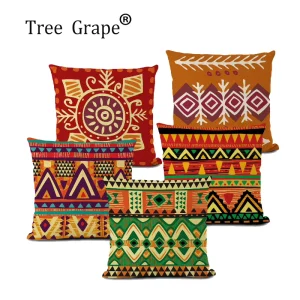African Style Colorful Home Art Decorative Pillow Bedroom Sofa Outdoor Cushion Cover