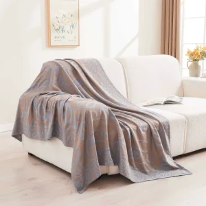Airplane Woven Raschel Blanket 100% Polyester 100*130cm Solid Vintage Geometric Four Seasons