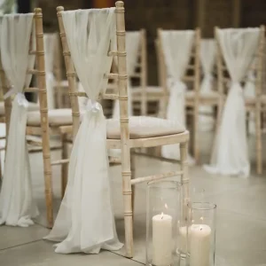 Aisle Decorations Draping Chiffon Chair Drapes Bow Tie Fabric Wrinkle Free Sashes Wedding Chair sashes