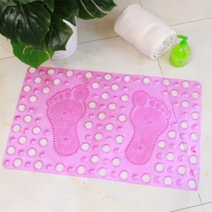 All Pride Custom Suction Cup Bathtub Mat Hollowed White PVC Solid Pattern Eco Friendly Anti Slip Rubber Shower Rug American