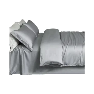 All Season 100% Mulberry Silk Fitted Bed Sheet Set Queen Size Plain Certified 6A Silk Bedding