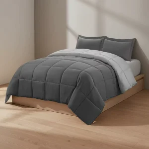 All Season 3 Pieces Reversible Box Stitched Quilted Comforter Sets with Corner Tab