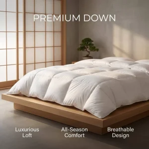 All Season 95% White Goose Duvet Year Round Warmth Luxury Breathable Eco Friendly Bedding Sets Quilts Xueruisha Brand