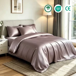 All Season Bamboo Duvet Cover Set Easy Care Fade Resistant Cozy Bed Linens Breathable Soft Luxury King Size Quilt Covers