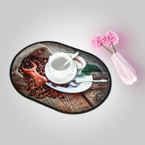 All Season Chinese Oval Table Placemats Plastic PP Printed Pattern Nonwoven Technique Activity Mats Place Mats Design