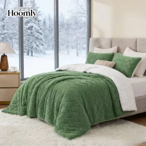 All-Season Comforter Queen Size Quilted Bedding Set Lightweight Breathable Warm for Spring Autumn Winter