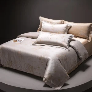 All-Season Modern Vintage 100% Cotton Organic Four-Piece Reversible Eco-Friendly Bedding Set Customized Soft Luxury