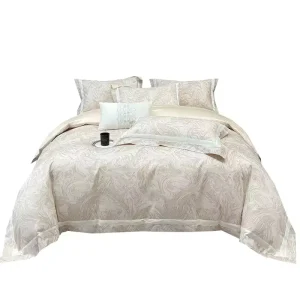 All Season Soft Skin Friendly Egyptian Long Staple Cotton 4-Piece Bedding Set Sateen Breathable Hypoallergenic