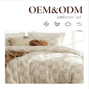 All Season Warm Bedding Set 1 Comforter 2 Pillows Soft Washable Lightweight for Home Bedroom Hotel Dorm Use