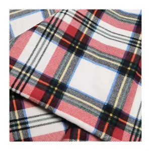 All Season Woven Brushed Plaid Flannel Shirt Fabric Custom Cotton Polyester Yarn Dyed Bonded Softshell Fleece Eco Friendly Toy
