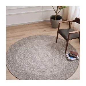 All Weather Grey Design Polypropylene Indoor Outdoor Rug Round Outdoor Patio Rug Carpet Mat