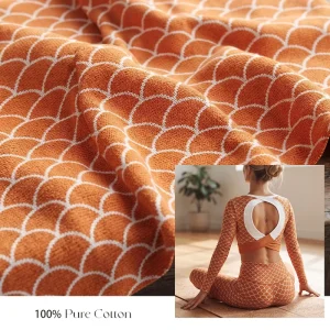 All-cotton Plain Weave Yoga Clothes Fabric Men’s and Women’s T-shirt Fabric