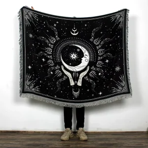 American Style Cartoon Solid Woven Throw Blanket Super Soft Polyester Cotton Blend OEKO-TEX Certified Four Seasons Use